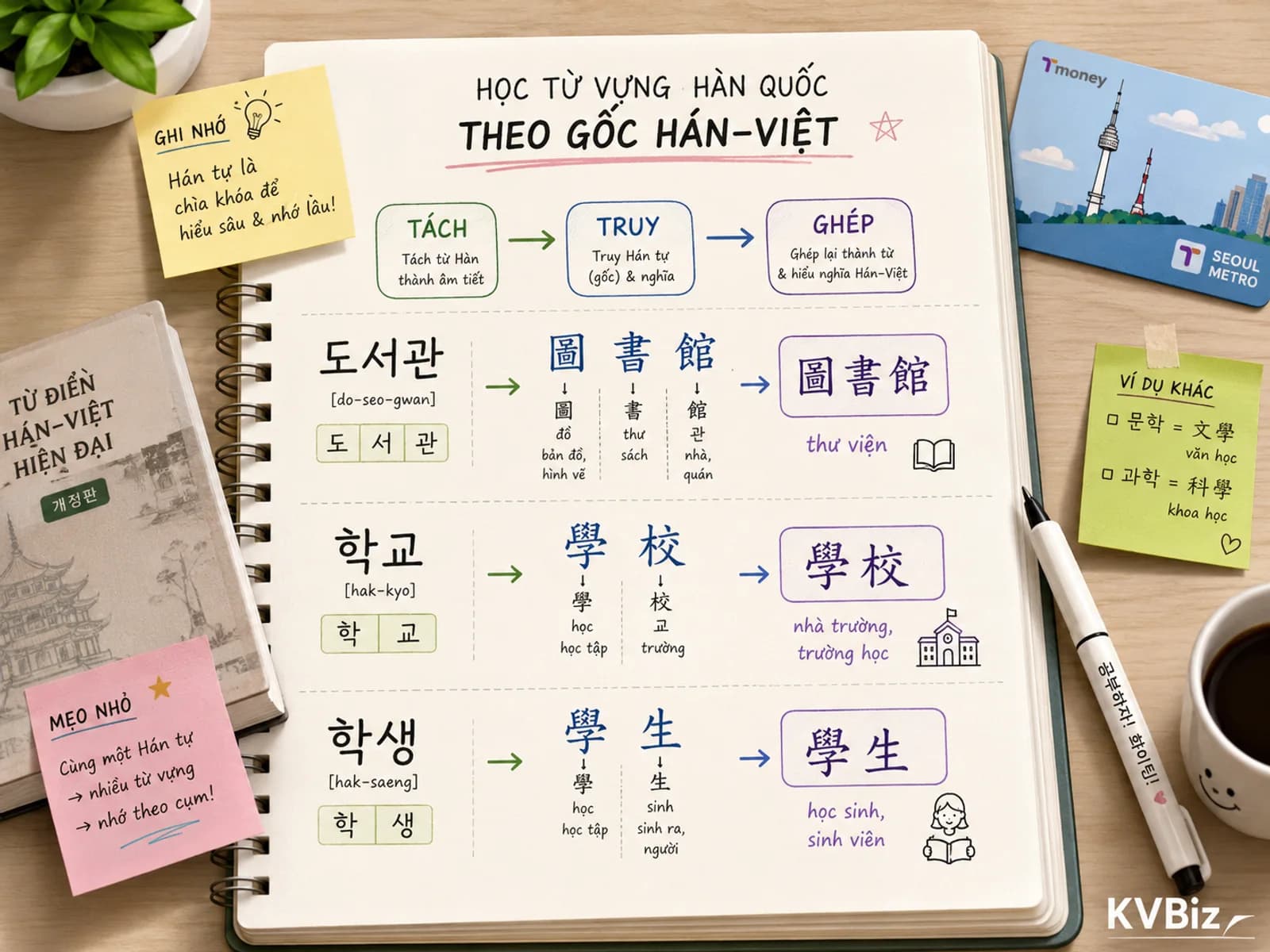 Giải mã tiếng Hàn bằng chìa khóa Hán Việt