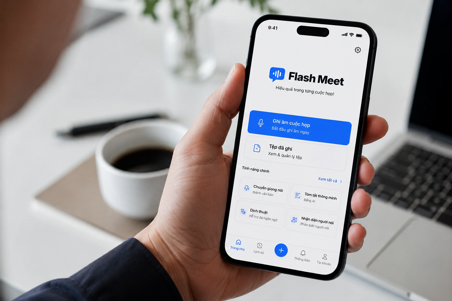 Ứng dụng Flash Meet trên điện thoại