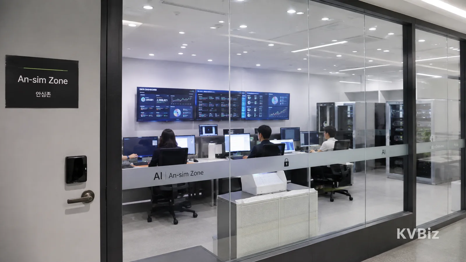 Ảnh minh họa AI-generated · KVBiz: môi trường Safe Zone/An-sim Zone có kiểm soát truy cập.