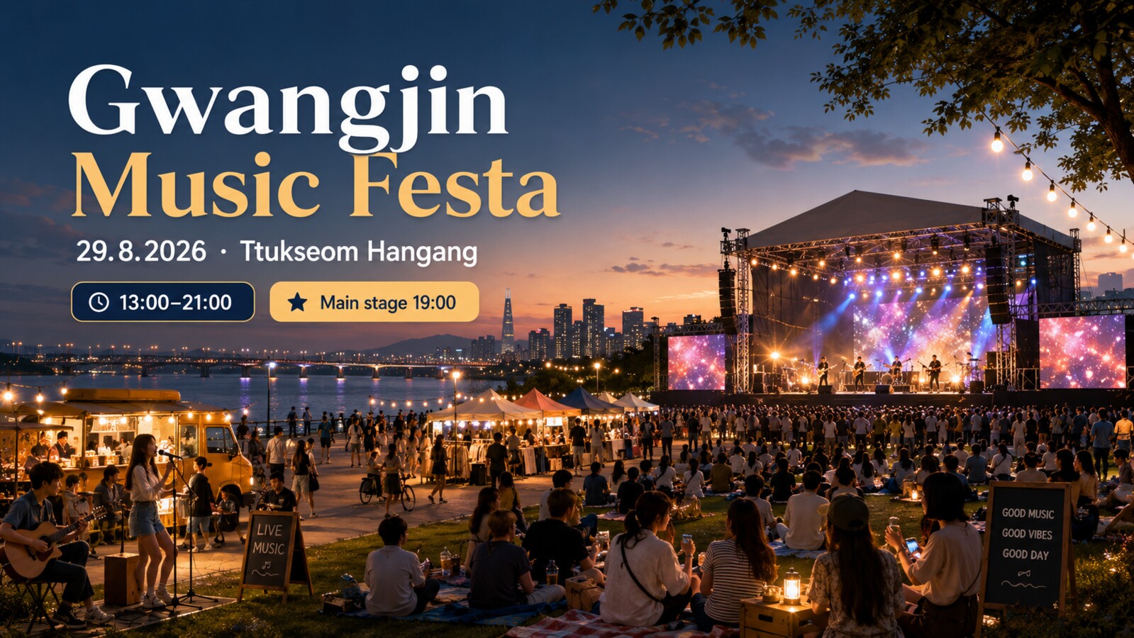 29/8: Ttukseom có Gwangjin Music Festa, Wonstein lên sân khấu