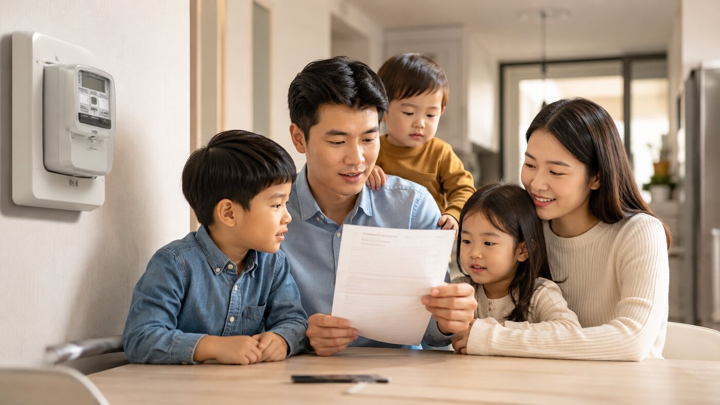Ảnh bài: Gia đình có từ 3 con ở Hàn Quốc được giảm 30% tiền điện: cách đăng ký