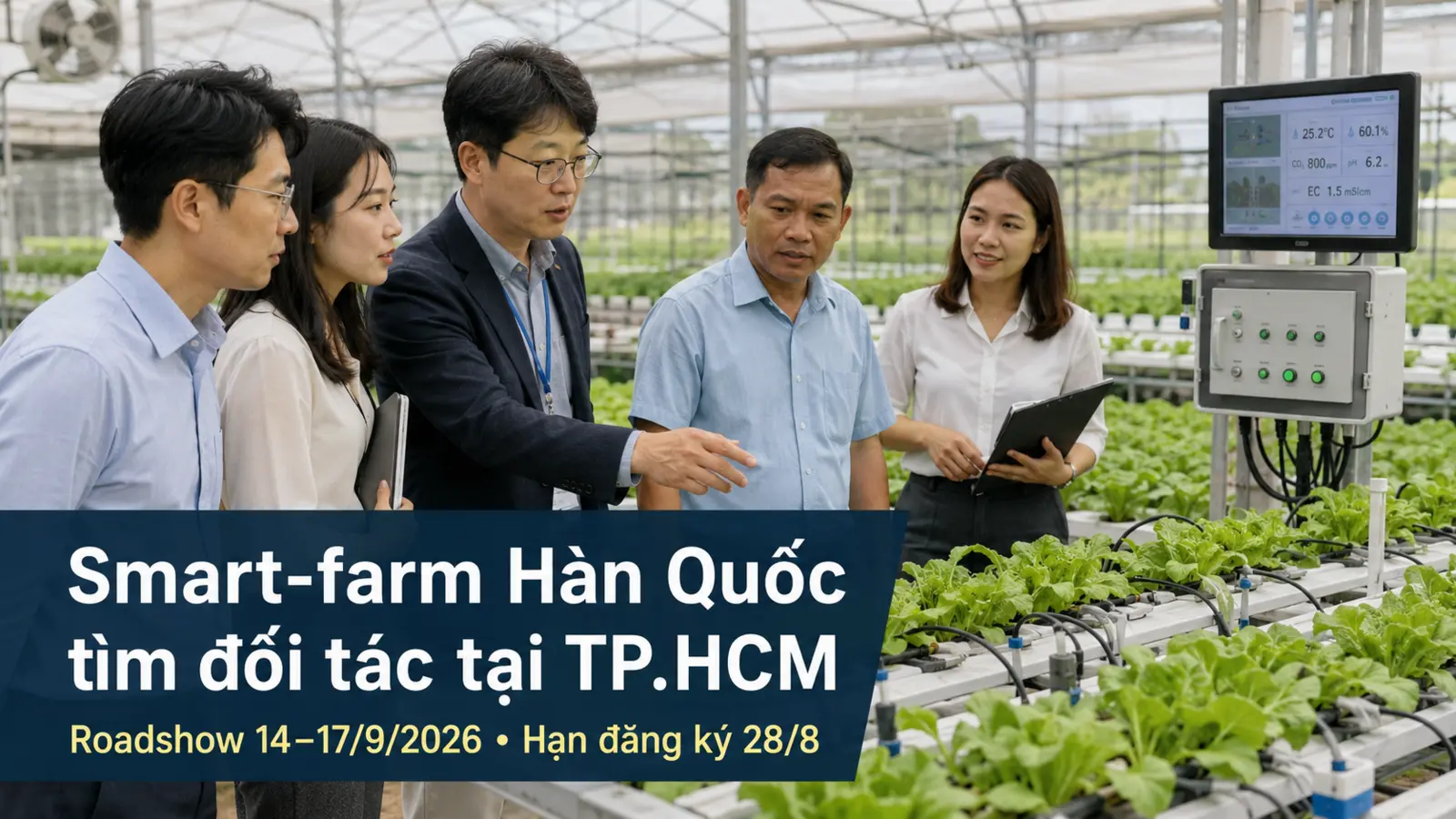 Hạn 28/8: KOTRA đưa doanh nghiệp smart-farm Hàn Quốc sang TP.HCM tìm đối tác