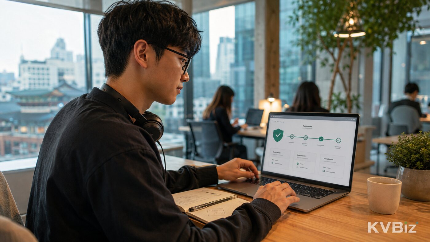 Ảnh minh họa freelancer sử dụng quy trình hợp đồng và thanh toán số an toàn