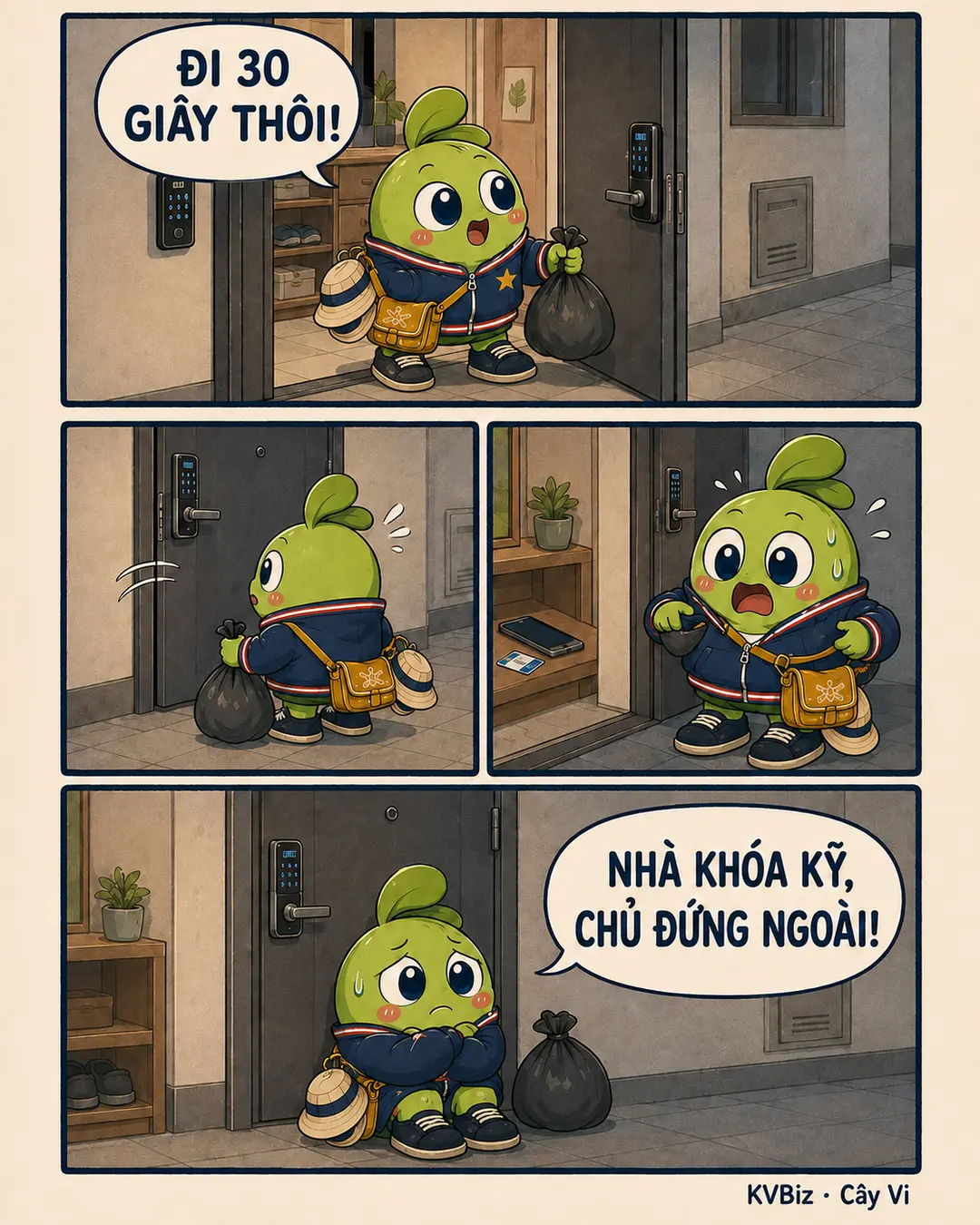 Nhà khóa kỹ, chủ đứng ngoài