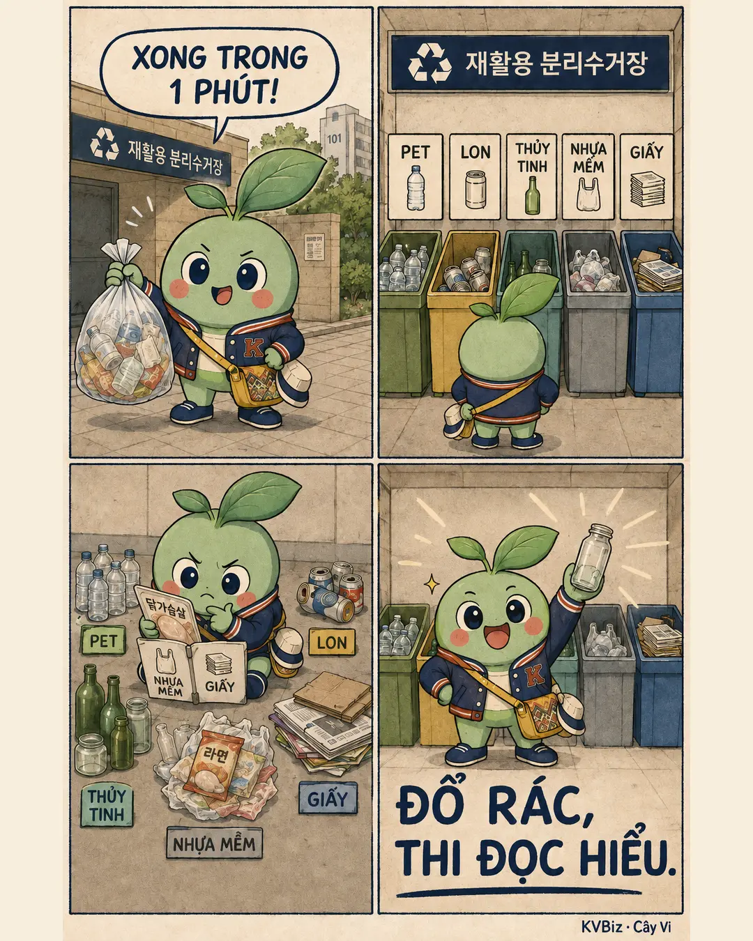 Đổ rác, thi đọc hiểu