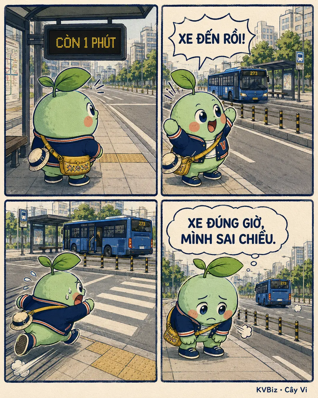 Xe đúng giờ, mình sai chiều
