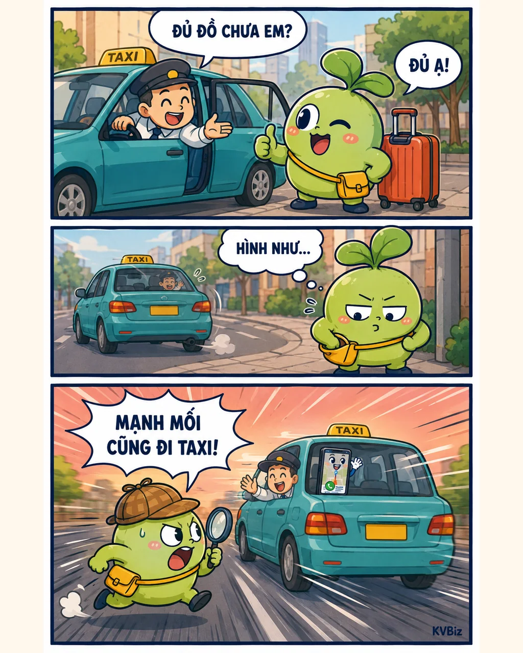 Mọi manh mối đang đi taxi